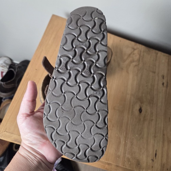 Birkenstock Mayari Mocha 38 / Size 7 Womens Brown Slip On Slides Germany - Read - Picture 6 of 9